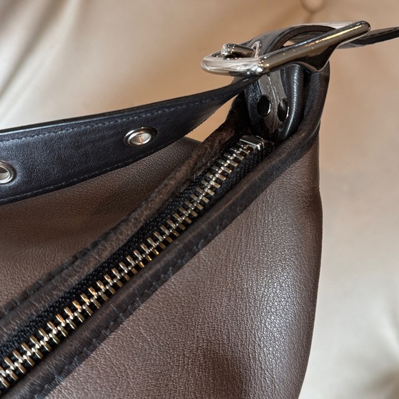 Coach Legacy Colorblock Large Carryall Hobo Crossbody Shoulder Bag Brown/Tan - Picture 11 of 15